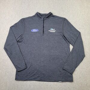 Truewerk B2 1/4 Zip Pullover Mens L Gray Stewart Haas Racing Ford Logo